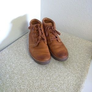 Ugg Brown Leather High Top Sneakers